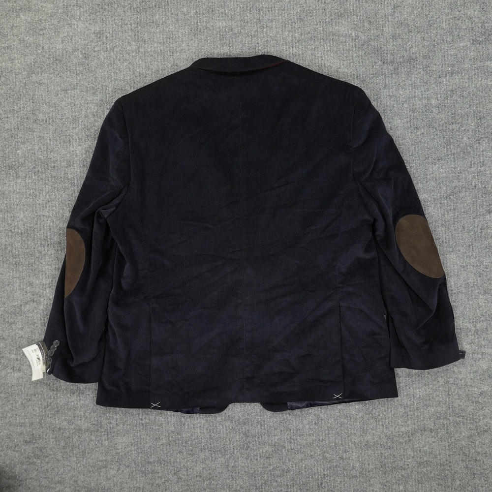 Tommy Hilfiger Blazer Mens 50R Navy Corduroy Elbow Patches Two Button New - Picture 8 of 15